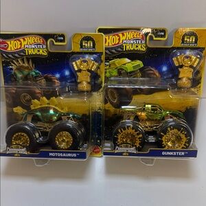 Hot Wheels Monster Trucks Motosaurus & Gunkster Set